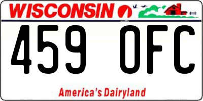 WI license plate 459OFC