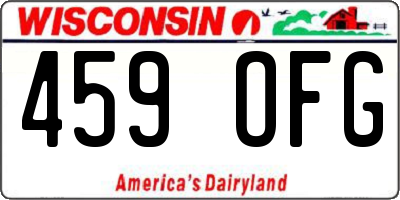 WI license plate 459OFG