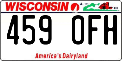 WI license plate 459OFH