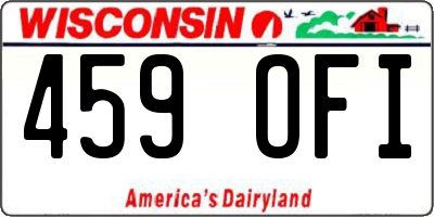 WI license plate 459OFI