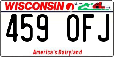 WI license plate 459OFJ