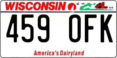 WI license plate 459OFK