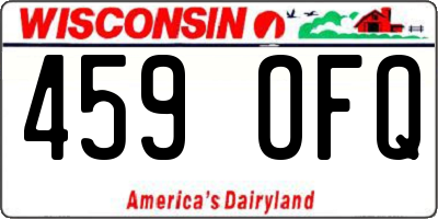 WI license plate 459OFQ