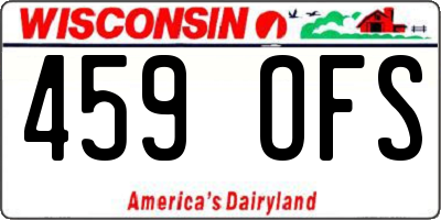 WI license plate 459OFS