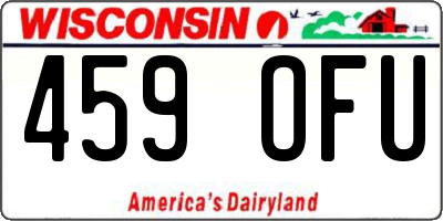 WI license plate 459OFU