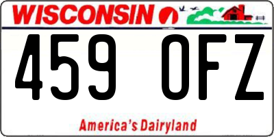 WI license plate 459OFZ