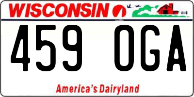 WI license plate 459OGA