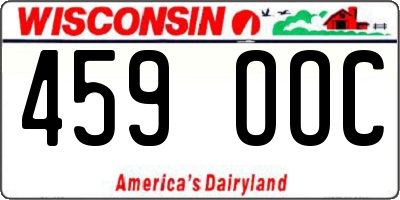 WI license plate 459OOC