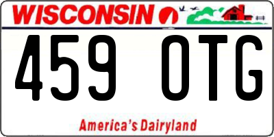WI license plate 459OTG