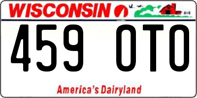 WI license plate 459OTO