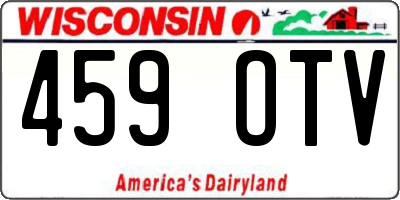 WI license plate 459OTV