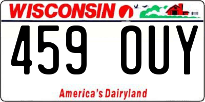 WI license plate 459OUY