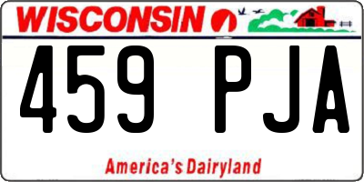 WI license plate 459PJA