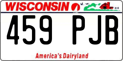 WI license plate 459PJB