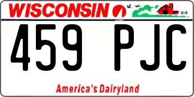 WI license plate 459PJC