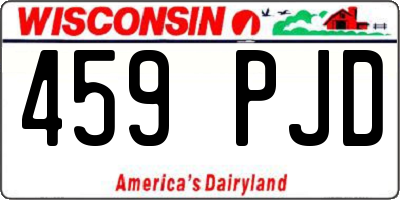 WI license plate 459PJD
