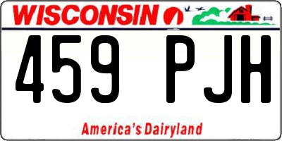 WI license plate 459PJH