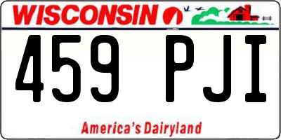WI license plate 459PJI