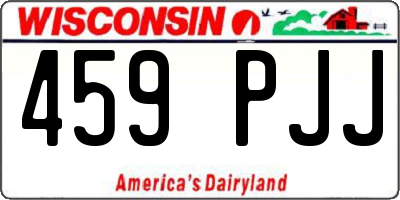 WI license plate 459PJJ