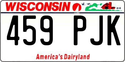 WI license plate 459PJK