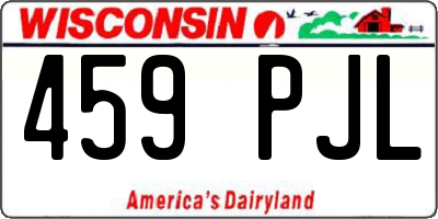 WI license plate 459PJL