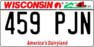 WI license plate 459PJN