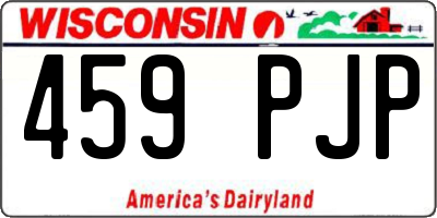 WI license plate 459PJP