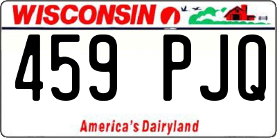 WI license plate 459PJQ