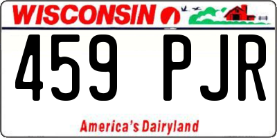 WI license plate 459PJR