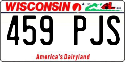 WI license plate 459PJS