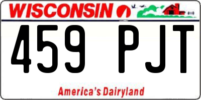 WI license plate 459PJT