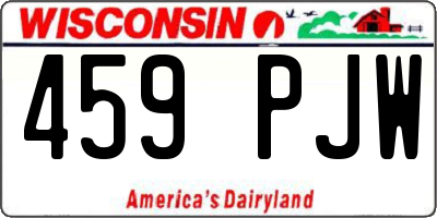 WI license plate 459PJW