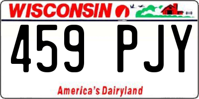 WI license plate 459PJY