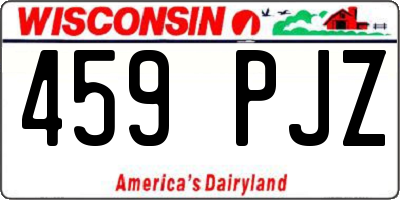 WI license plate 459PJZ