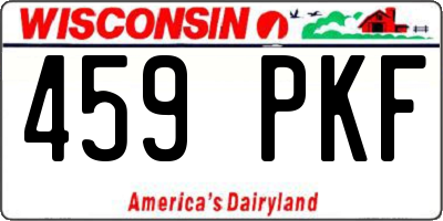 WI license plate 459PKF