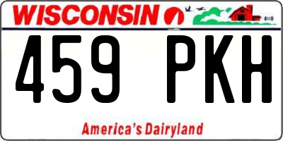 WI license plate 459PKH