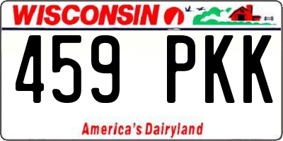WI license plate 459PKK
