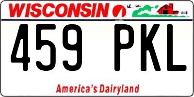 WI license plate 459PKL