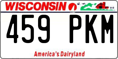 WI license plate 459PKM