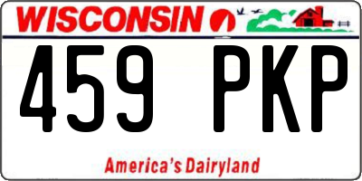 WI license plate 459PKP