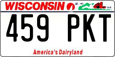 WI license plate 459PKT