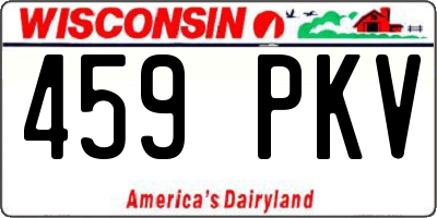 WI license plate 459PKV