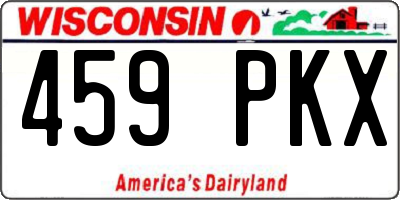 WI license plate 459PKX