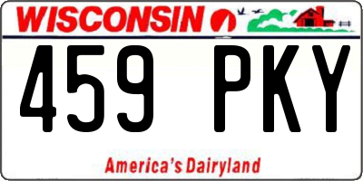 WI license plate 459PKY