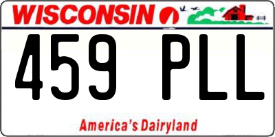WI license plate 459PLL