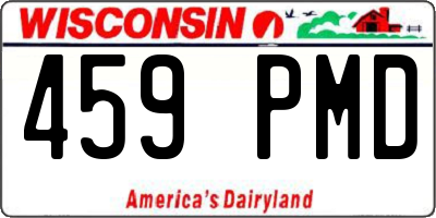 WI license plate 459PMD
