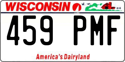 WI license plate 459PMF