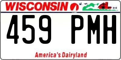 WI license plate 459PMH