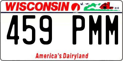 WI license plate 459PMM
