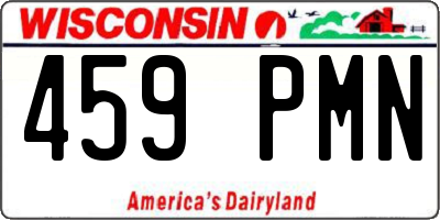 WI license plate 459PMN